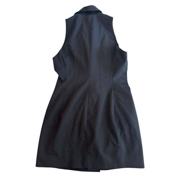 BABATON LONGLINE VEST FRONT BUTTON SIZE 4 BLACK NWOT - Picture 5 of 7